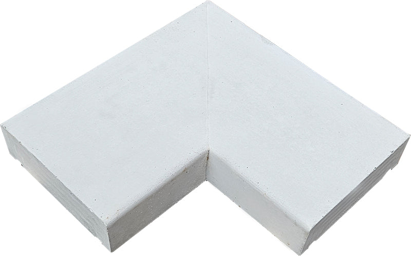 14 cm brede muurafdekker - hoekstuk - vlak