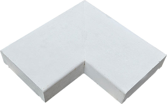 14 cm brede muurafdekker - hoekstuk  - vlak