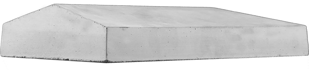 Betonnen Muurafdekker 14 cm Eindstuk | 3-zijdig Aflopend | Betonfabriek.nl