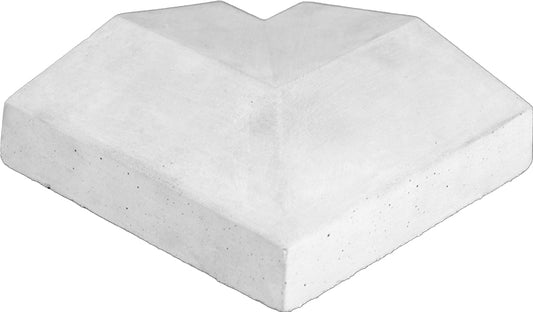 14 cm brede muurafdekker - hoekstuk - tweezijdig aflopend