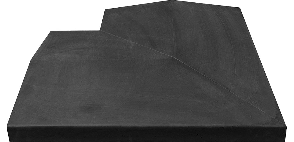 37cm breed - hoekstuk - 2-zijdig aflopend