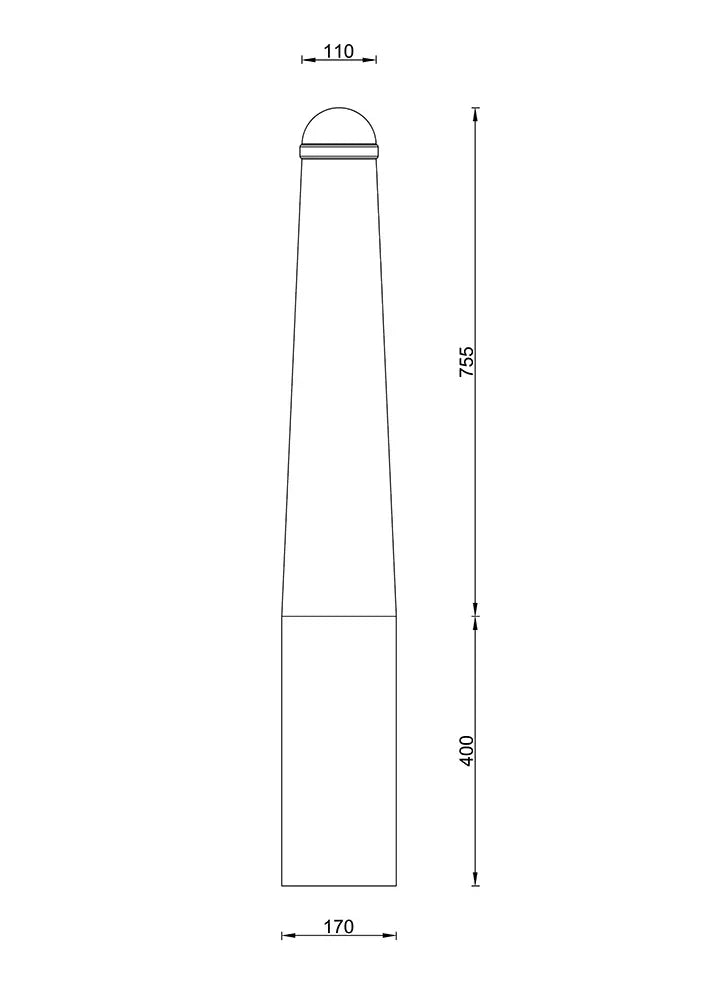 Betonnen afzetpaaltje - Betonfabriek.nl