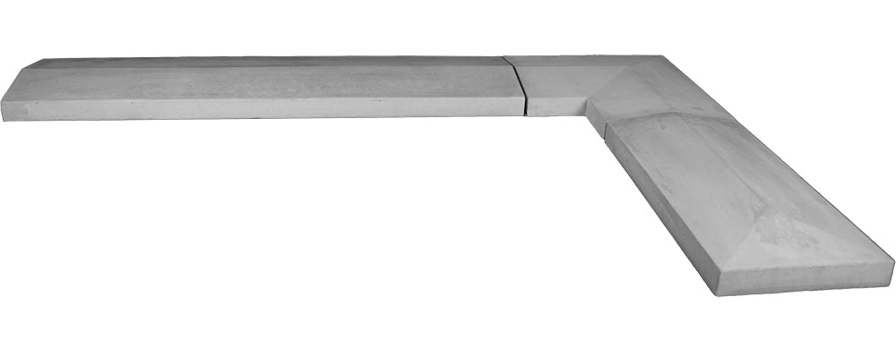 26 cm breed - tussenstuk 100 x 26 cm - 2-zijdig aflopend