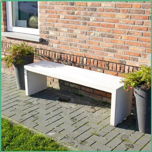 betonnen banken voor in de tuin | 150 cm breed | betonfabriek.nl
