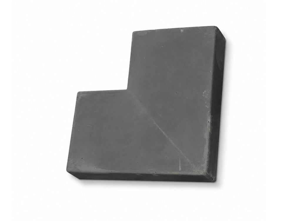 14 cm brede muurafdekker - hoekstuk  - vlak