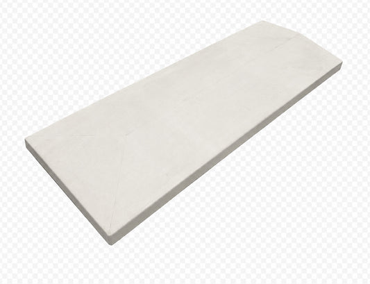37 cm breed - eindstuk 100 x 37 cm - 3-zijdig aflopend