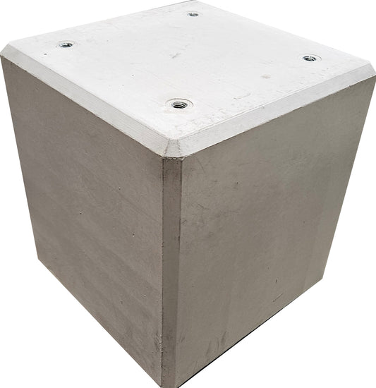 Betonnen Kubuspoer 29x29x30 cm met ingestorte M12 inserts