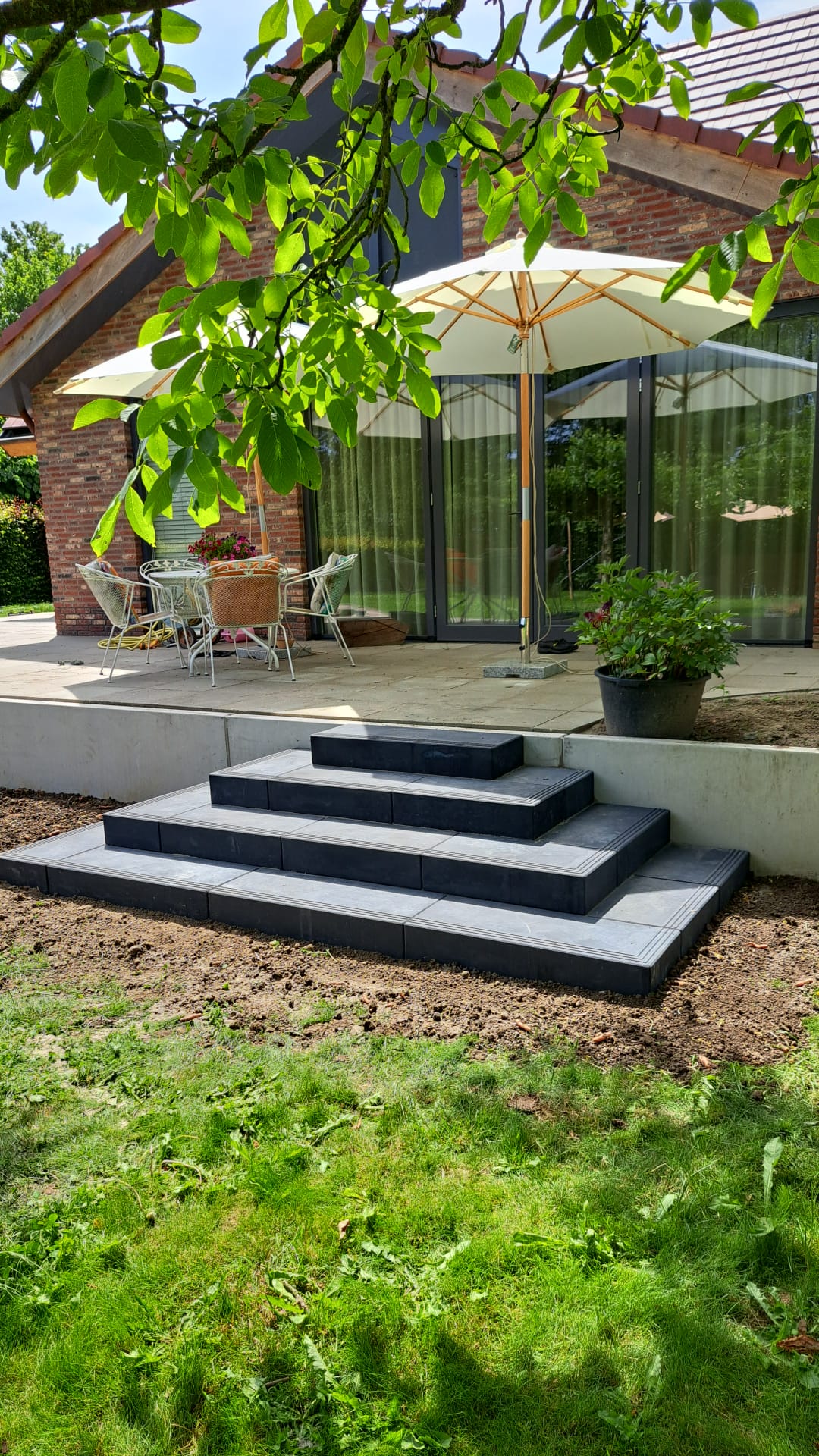 Bloktrede recht/hoek antislip | 100 x 35 x 15 cm