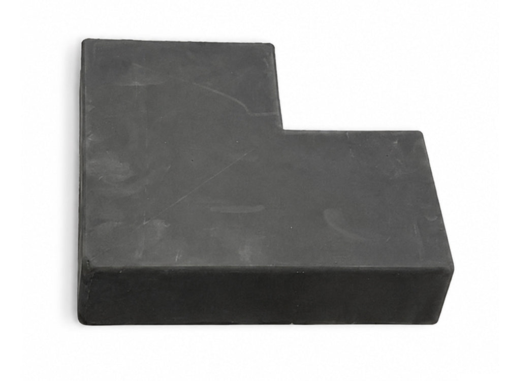 15 cm brede muurafdekker - hoekstuk  - vlak