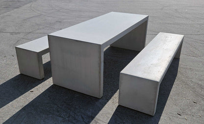 Betonnen Tuinset van 200 cm | Tafel met Bijpassende Bankjes voor Buiten